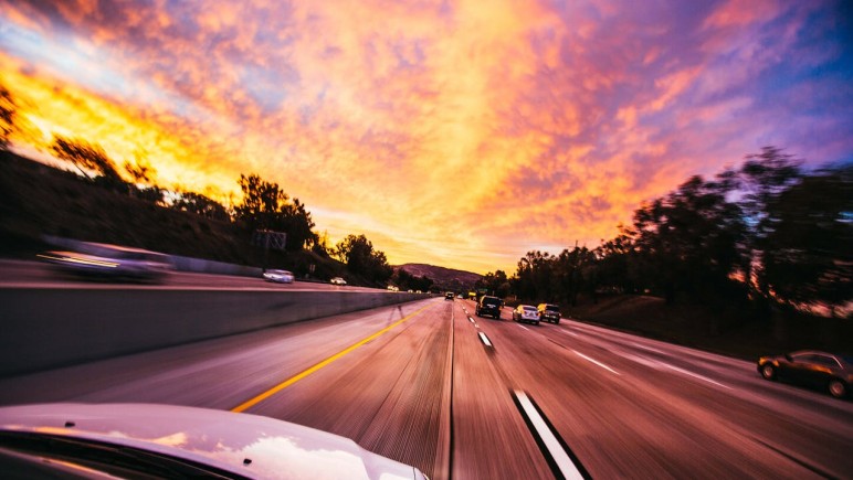 CARS AHEAD ON THE ROAD