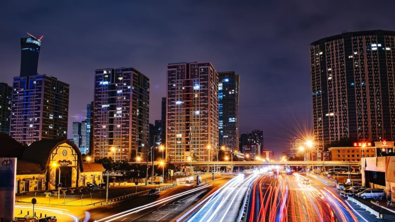 TIME LAPSE PHOTOGRAPHY OF CITY ROAD AT NIGHTIME