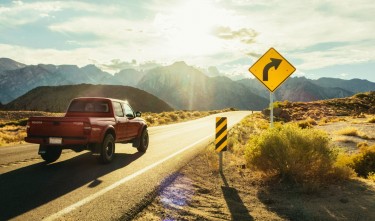 PICKUP TRUCK ON THE HIGHWAY