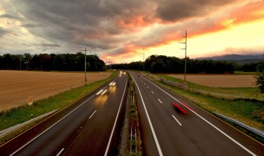 ROAD MOTORWAY FREEDOM EVENING 