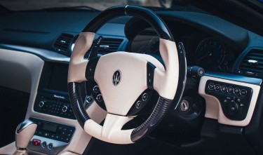 LUXURIOUS INTERIOR OF A MASERATI CAR 