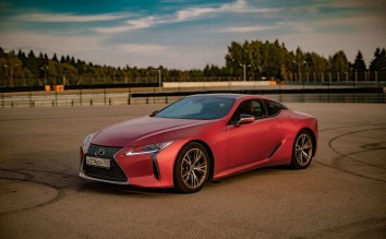 PHOTO OF RED SPORTS CAR LEXUS