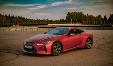 PHOTO OF RED SPORTS CAR LEXUS