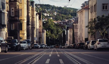 LIGHT TRAFFIC IN CITY ROAD CARS