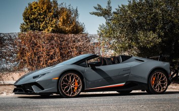 GREY LAMBORGHINI ON ROAD 