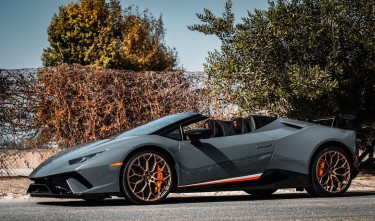 GREY LAMBORGHINI ON ROAD 