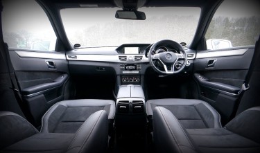 BLACK AND GRAY VEHICLE INTERIOR