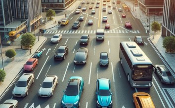 CARS ON THE CITY ROAD