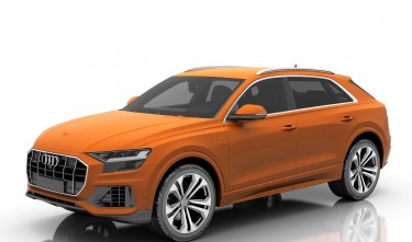 AUDI Q8 CAR VEHICLE TRANSPORTATION ORANGE