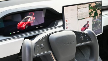 INTERIOR OF TESLA CAR