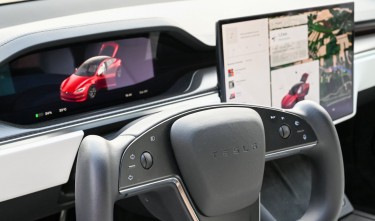 INTERIOR OF TESLA CAR