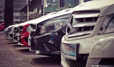 Mercedes-Benz Parked in a Row