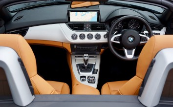 Black, Brown, and Gray Bmw Car Interior View