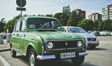 GREEN RENAULT SEDAN 