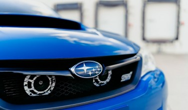 SUBARU BLUE CAR FRONT