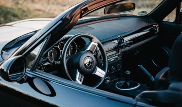 INTERIOR OF A MODERN MAZDA MX 5