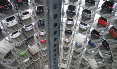 VEHICLE PARKED INSIDE ELEVATED PARKING LOT